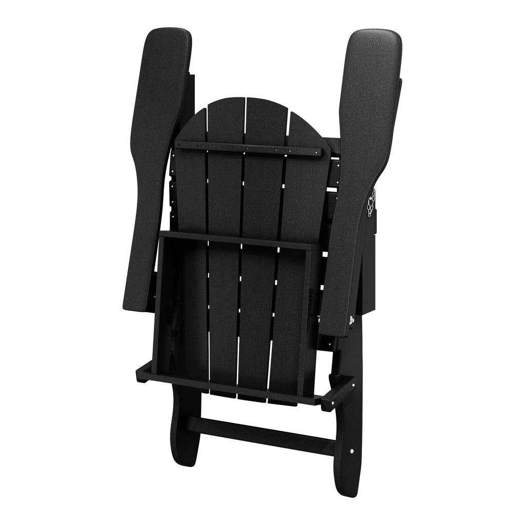 Chaise Adirondack pliante d'extérieur tout temps Polytrends Laguna résistante à la décoloration pour patio