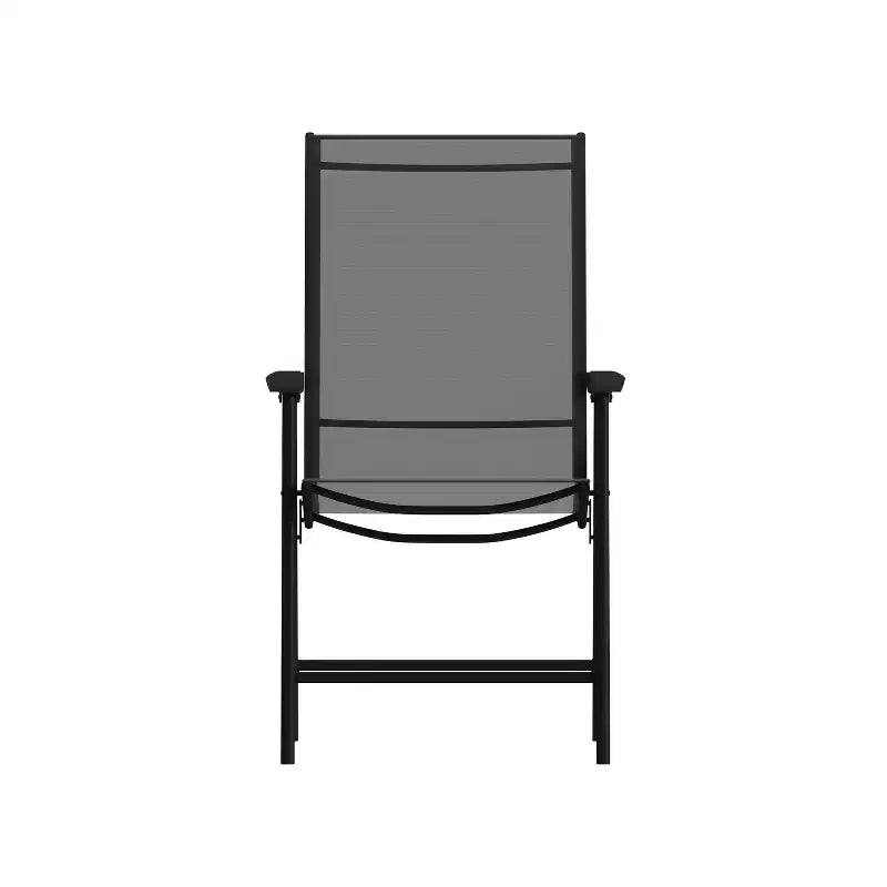 Flash Furniture Paladin Lot de 2 chaises pliantes d'extérieur en toile pour patio