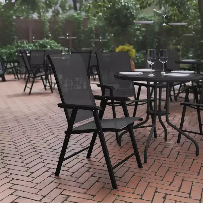 Flash Furniture Paladin Lot de 2 chaises pliantes d'extérieur en toile pour patio