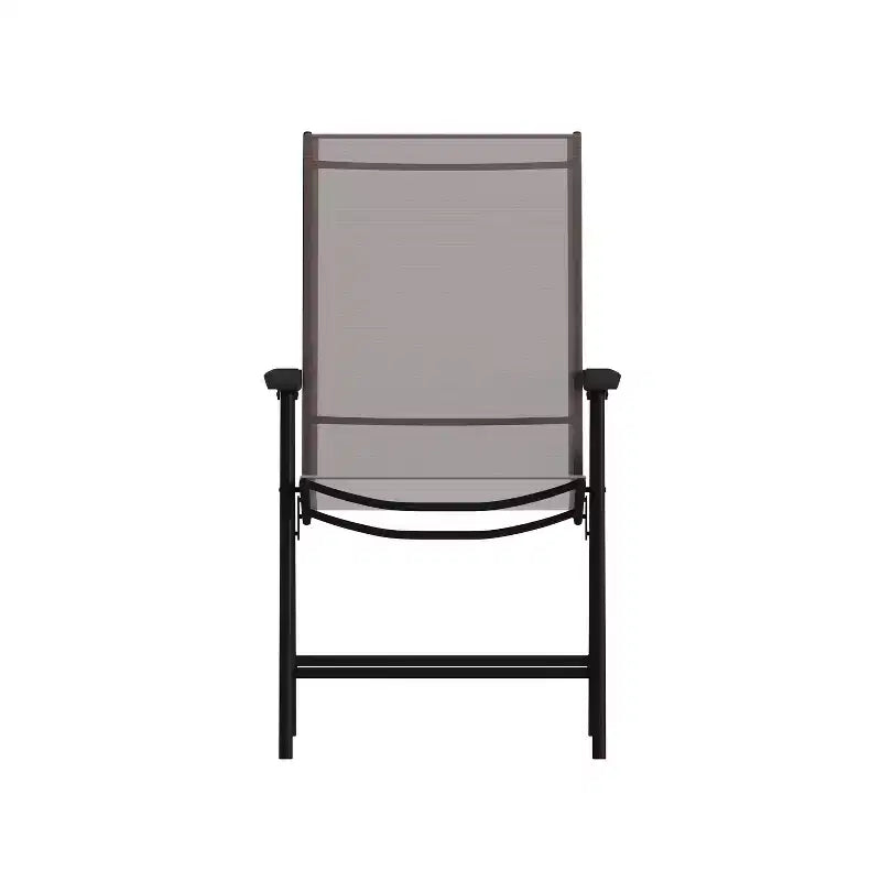 Flash Furniture Paladin Lot de 2 chaises pliantes d'extérieur en toile pour patio