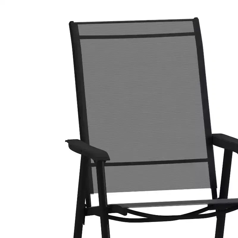 Flash Furniture Paladin Lot de 2 chaises pliantes d'extérieur en toile pour patio