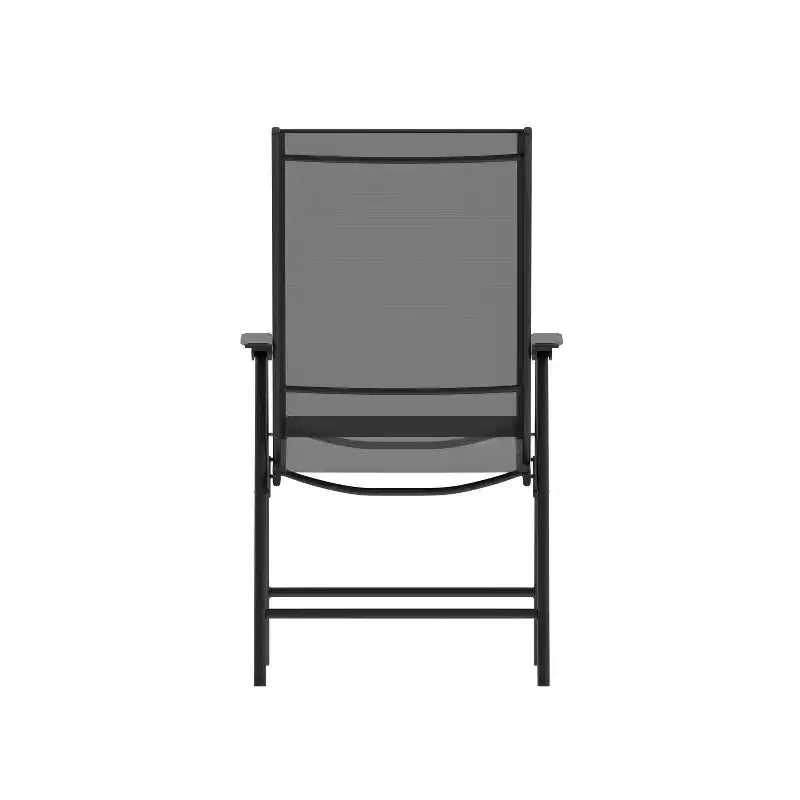 Flash Furniture Paladin Lot de 2 chaises pliantes d'extérieur en toile pour patio