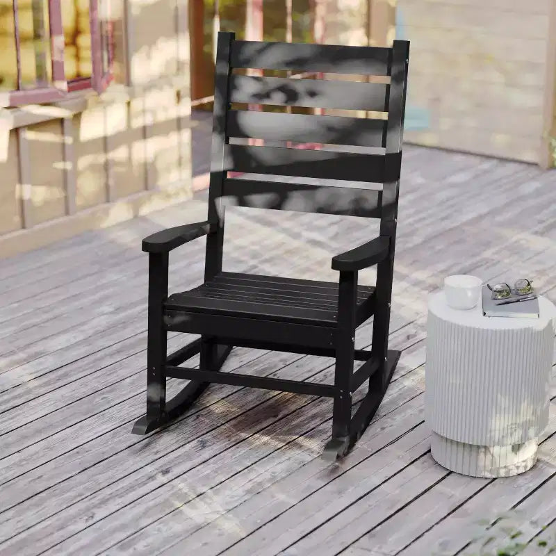 Flash Furniture Manchester - Lot de 2 fauteuils à bascule contemporains, à bascule tout temps en PEHD pour l'intérieur et l'extérieur