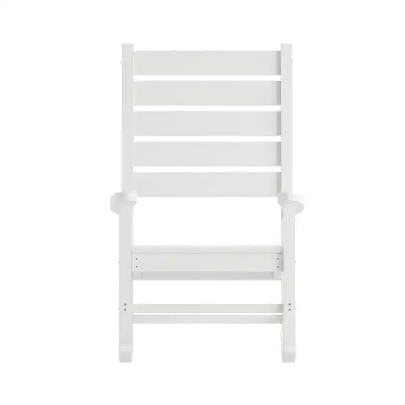 Flash Furniture Manchester - Lot de 2 fauteuils à bascule contemporains, à bascule tout temps en PEHD pour l'intérieur et l'extérieur