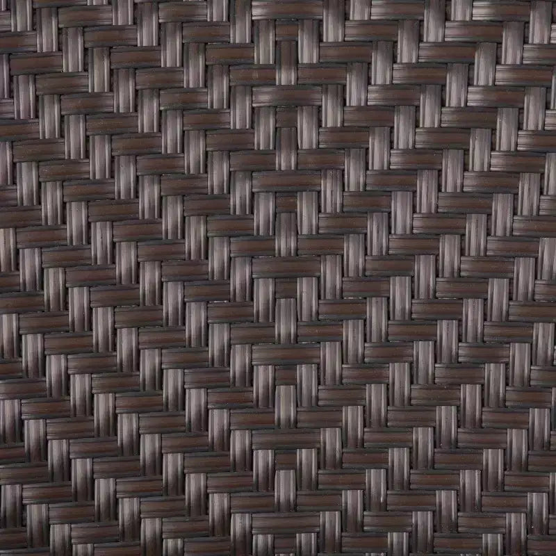 Chaise de salle à manger de patio moderne en rotin synthétique résistant à la décoloration et aux intempéries avec cadre en acier renforcé Merrick Lane