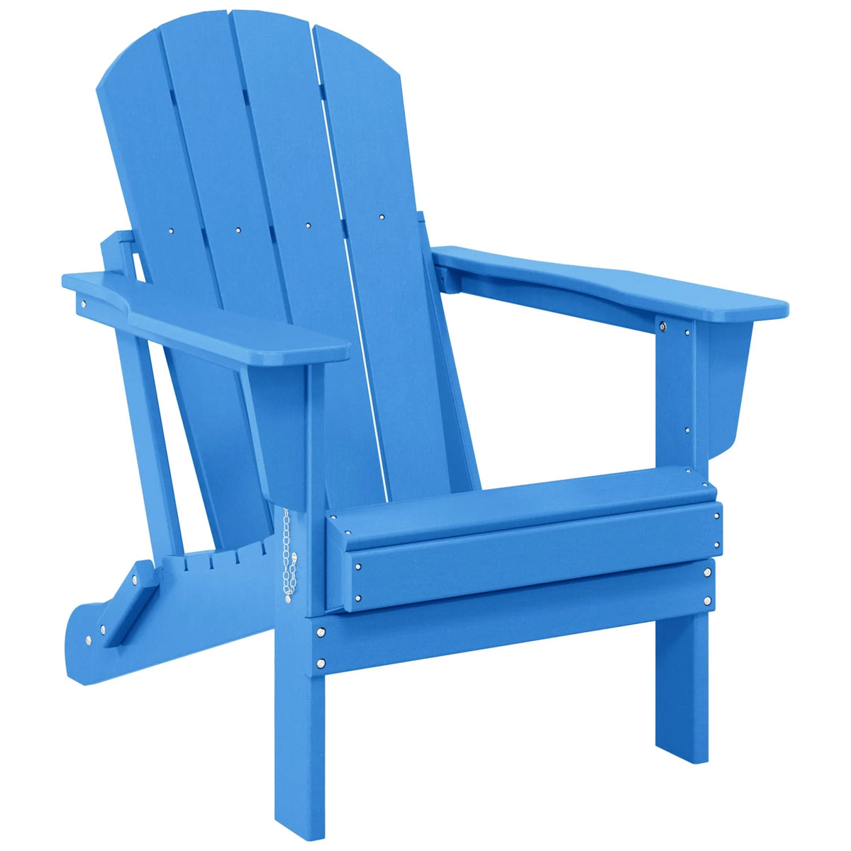 Chaise Adirondack pliante d'extérieur tout temps Polytrends Laguna résistante à la décoloration pour patio