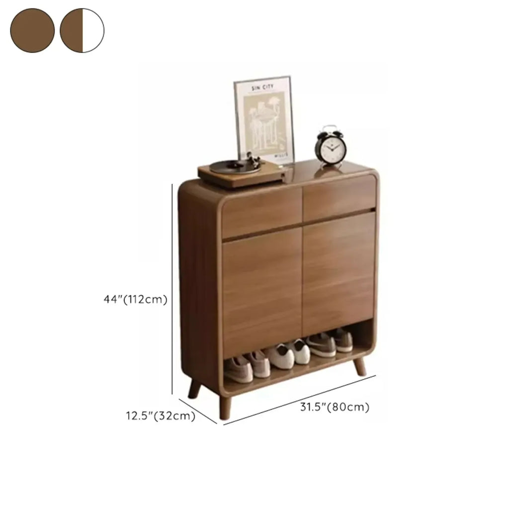 Meuble de rangement pour chaussures de couloir en bois moderne, taille moyenne