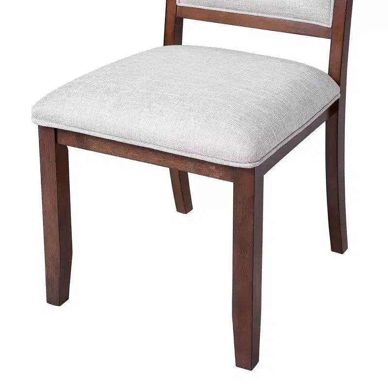 Lot de 4 chaises de salle à manger de style ferme avec dossier haut et assise rembourrée
