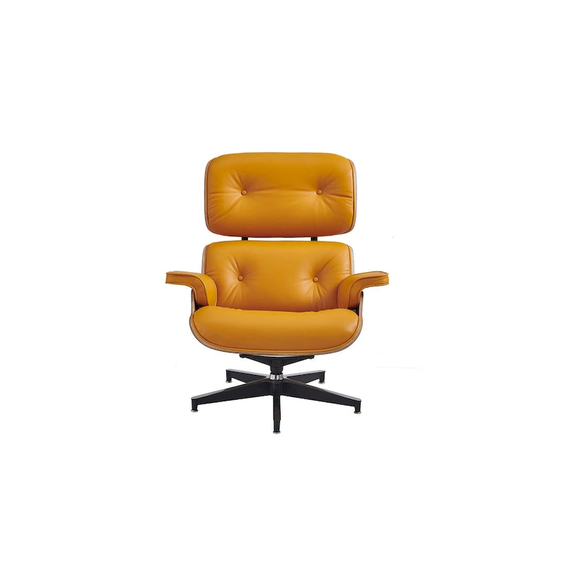 Fauteuil inclinable en cuir de style Mid-Century Modern