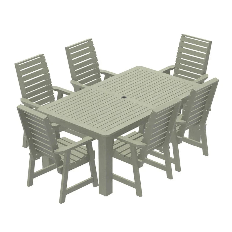 Ensemble de salle à manger d'extérieur 7 pièces HIGHWOOD PROFESSIONAL 42x72