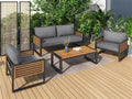 Salon de jardin en fer - Gris