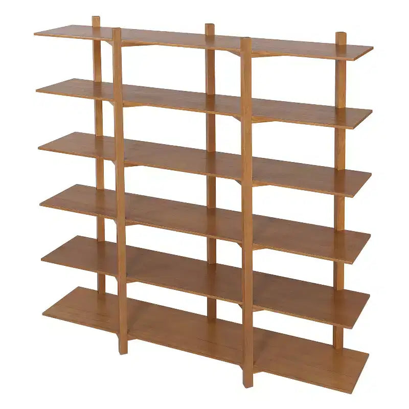 Christopher Knight Home Elliot Étagère de rangement moderne à 6 niveaux en bois avec étagères ouvertes