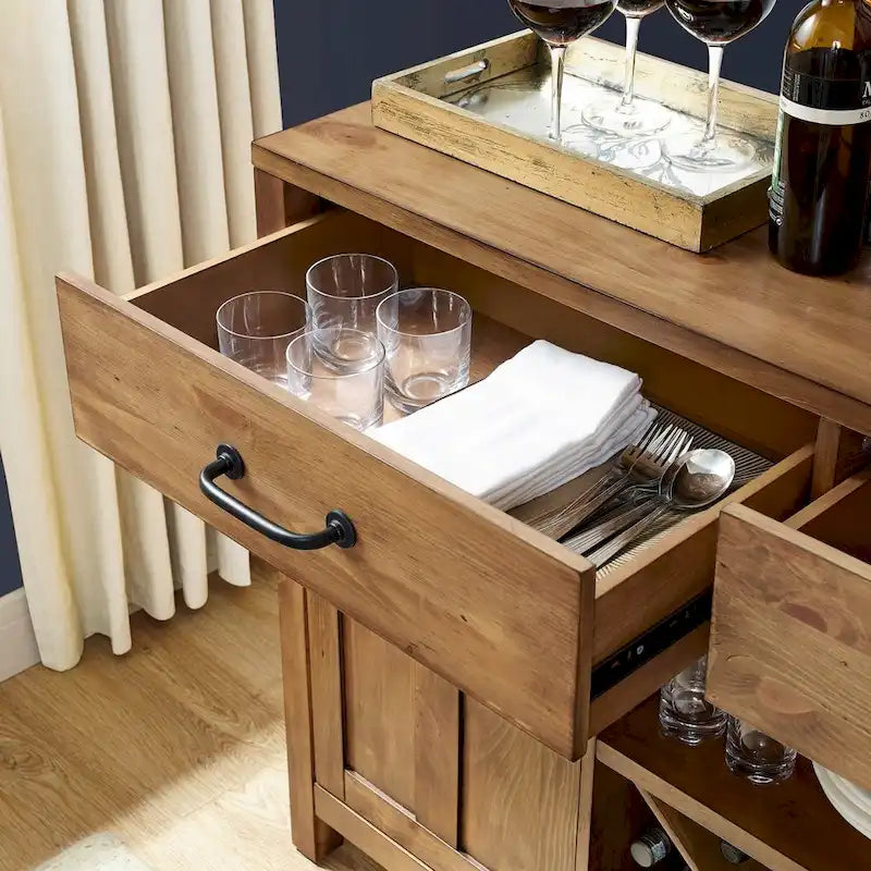 Buffet Crosley Roots en finition naturelle - 52 L x 18 P x 36 H