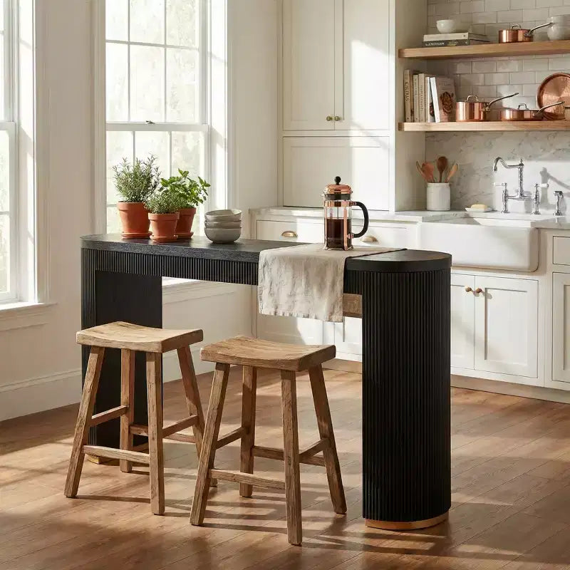 Table à manger cannelée hauteur comptoir Greta Farmhouse Christopher Knight Home