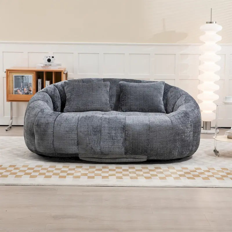 Fauteuil poire paresseux en chenille