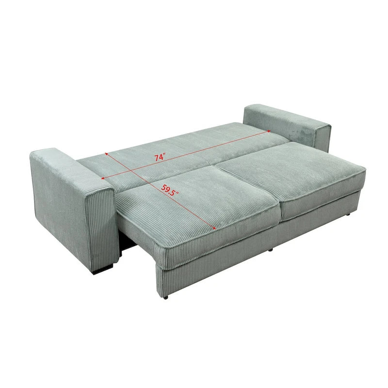 Roomfitters Grand canapé-lit avec rangement, mobilier de canapé moderne à 3 places, canapé rembourré pour petits espaces