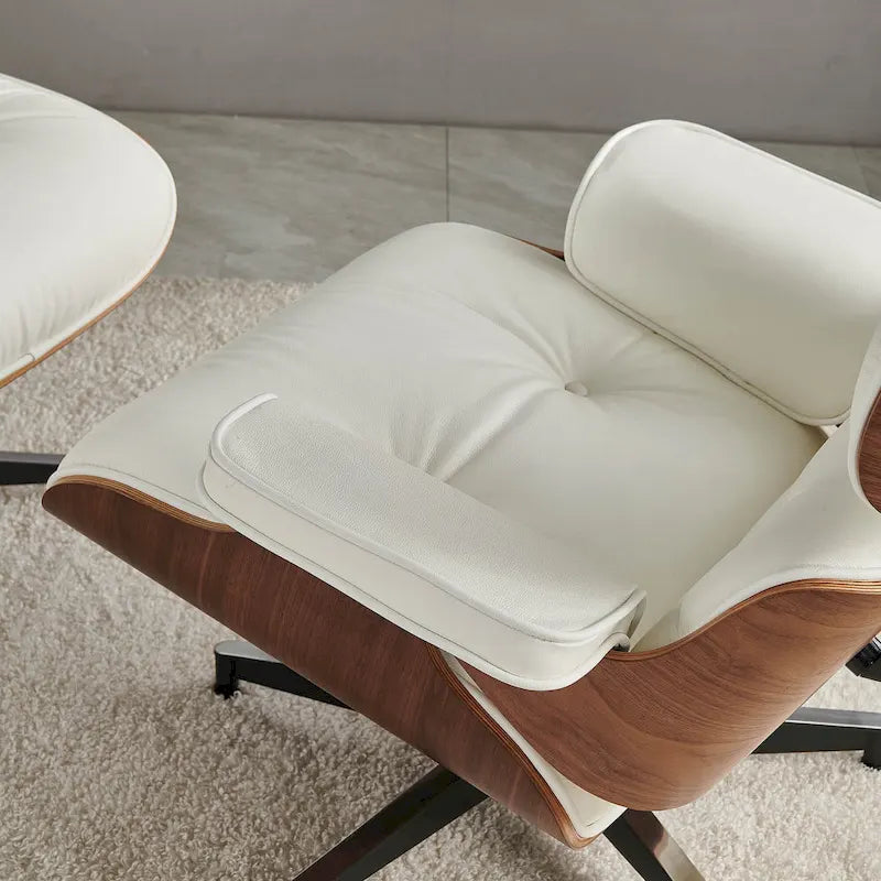 Fauteuil inclinable en cuir de style Mid-Century Modern