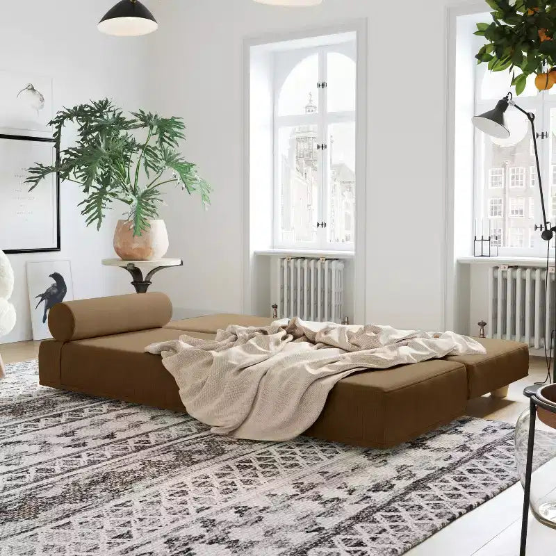 Lit de repos / Lit pliant grand format (Queen-Size) - Microvelours