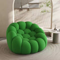 Canapé de sol bulle de 47 pouces avec design incurvé, pouf 3D pour salon, vert