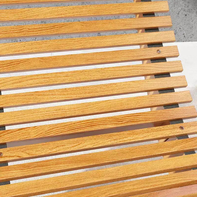 Fauteuil à bascule d'extérieur Outsunny avec lattes, Fauteuil à bascule en bois, Marron clair