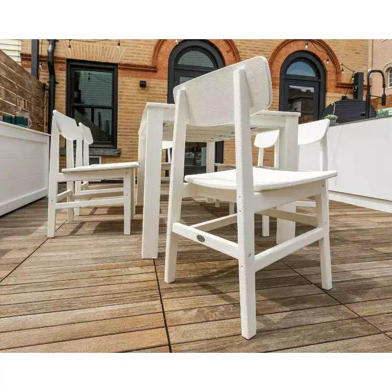 Chaise de patio sans accoudoirs d'extérieur moderne Studio de POLYWOOD