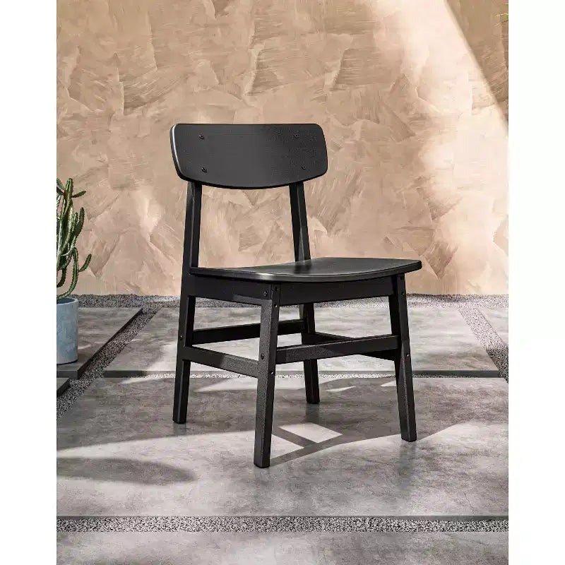 Chaise de patio sans accoudoirs d'extérieur moderne Studio de POLYWOOD