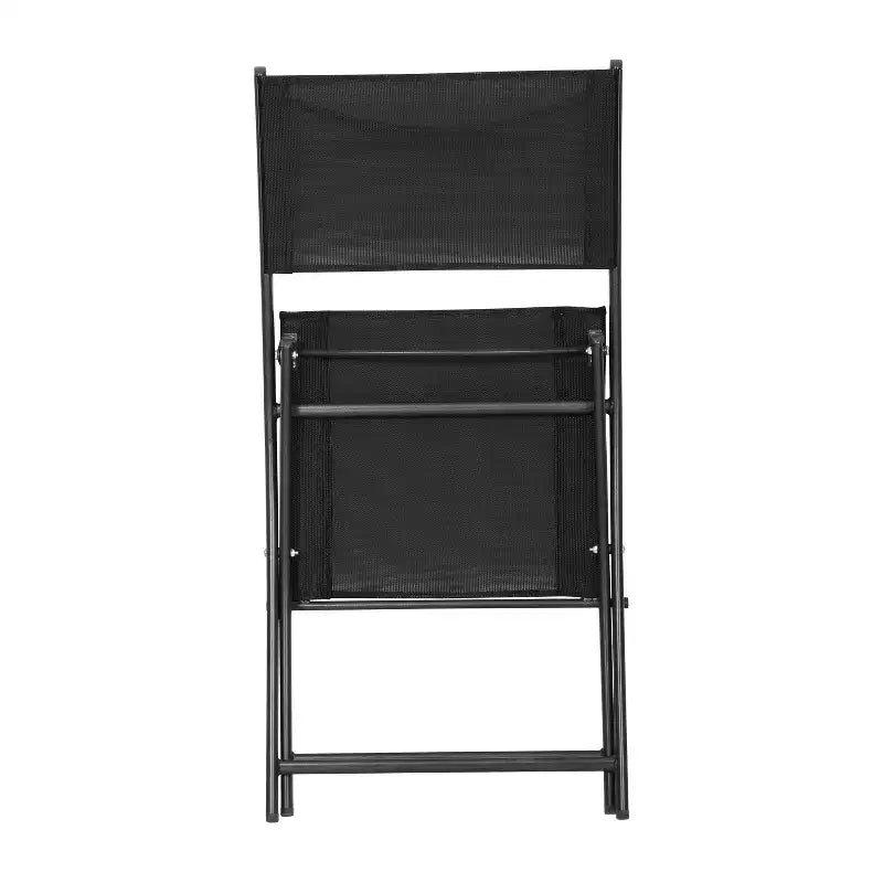 Flash Furniture Brazos Lot de 2 chaises pliantes de qualité commerciale pour l'intérieur et l'extérieur avec dossiers et assises en matériau Flex Comfort et cadres en métal