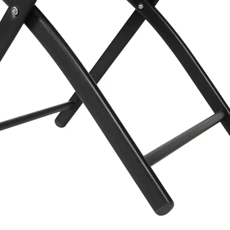Flash Furniture Brazos Lot de 2 chaises pliantes de qualité commerciale pour l'intérieur et l'extérieur avec dossiers et assises en matériau Flex Comfort et cadres en métal
