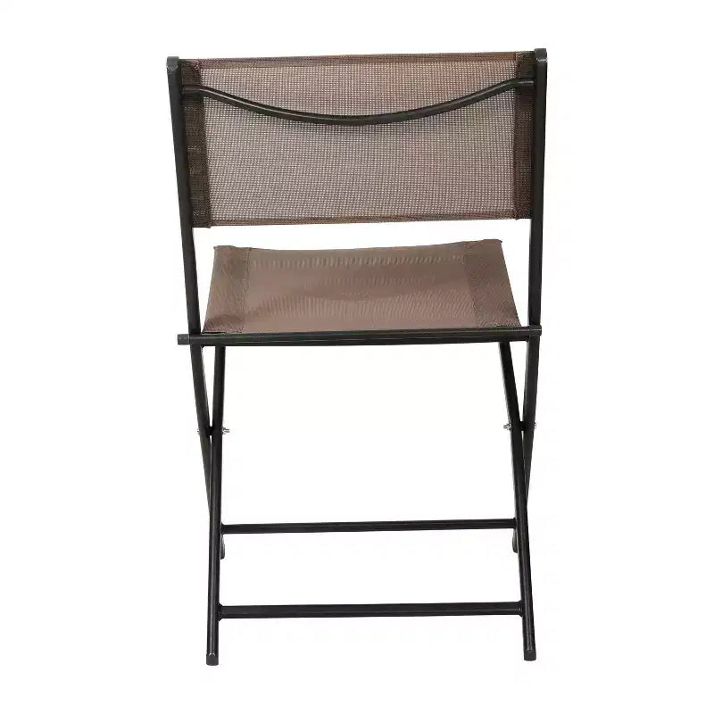 Flash Furniture Brazos Lot de 2 chaises pliantes de qualité commerciale pour l'intérieur et l'extérieur avec dossiers et assises en matériau Flex Comfort et cadres en métal