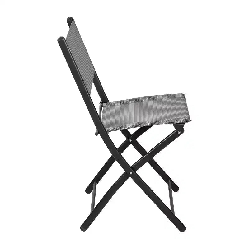 Flash Furniture Brazos Lot de 2 chaises pliantes de qualité commerciale pour l'intérieur et l'extérieur avec dossiers et assises en matériau Flex Comfort et cadres en métal