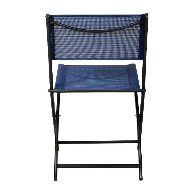 Flash Furniture Brazos Lot de 2 chaises pliantes de qualité commerciale pour l'intérieur et l'extérieur avec dossiers et assises en matériau Flex Comfort et cadres en métal