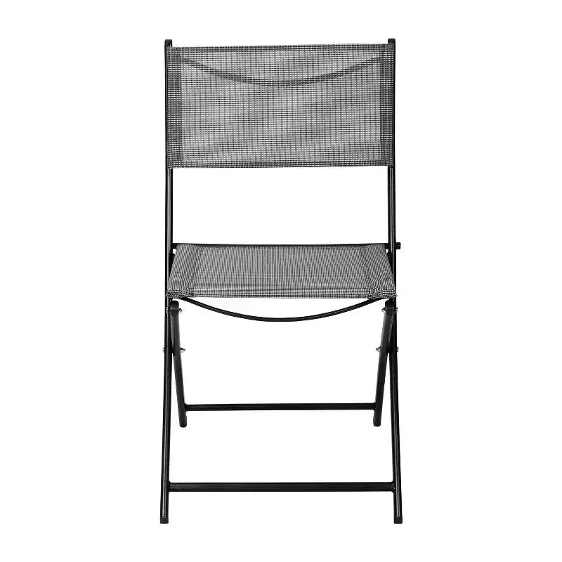 Flash Furniture Brazos Lot de 2 chaises pliantes de qualité commerciale pour l'intérieur et l'extérieur avec dossiers et assises en matériau Flex Comfort et cadres en métal