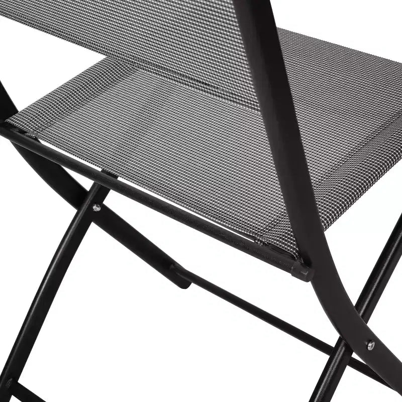 Flash Furniture Brazos Lot de 2 chaises pliantes de qualité commerciale pour l'intérieur et l'extérieur avec dossiers et assises en matériau Flex Comfort et cadres en métal