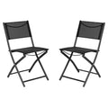 Flash Furniture Brazos Lot de 2 chaises pliantes de qualité commerciale pour l'intérieur et l'extérieur avec dossiers et assises en matériau Flex Comfort et cadres en métal