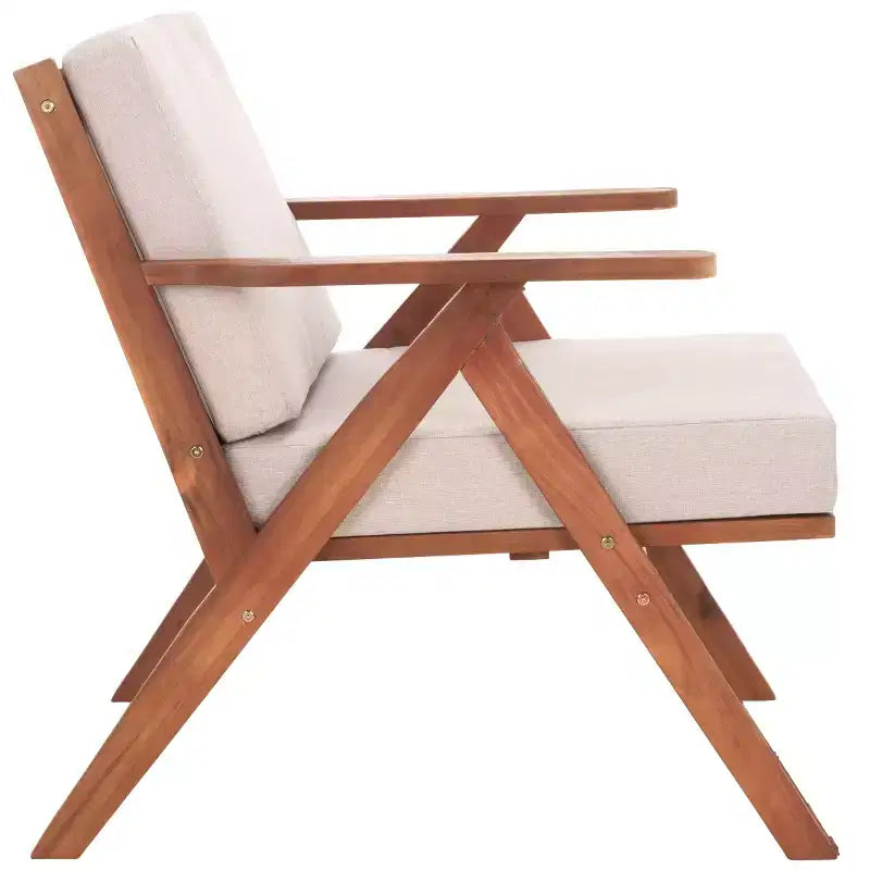Chaise Dryad avec coussins intérieur/extérieur - PAT7324 - Naturel/Gris clair - Safavieh