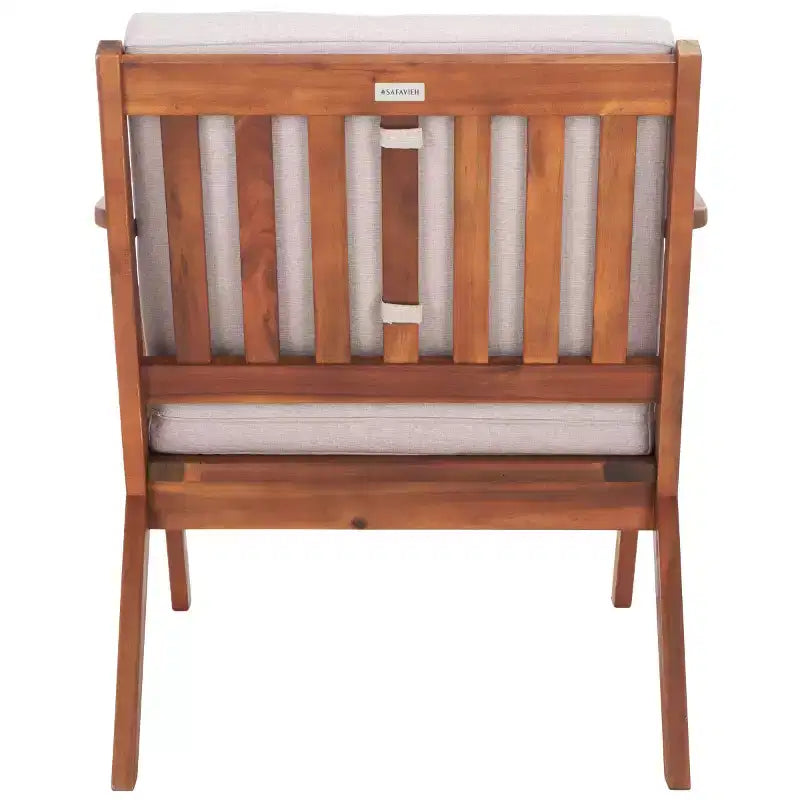 Chaise Dryad avec coussins intérieur/extérieur - PAT7324 - Naturel/Gris clair - Safavieh