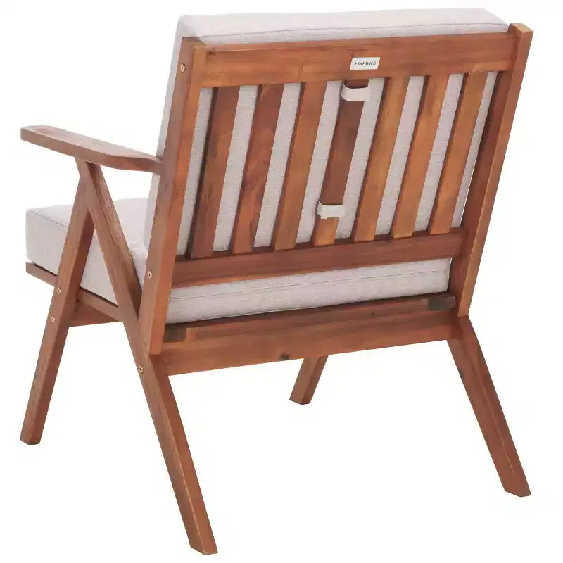 Chaise Dryad avec coussins intérieur/extérieur - PAT7324 - Naturel/Gris clair - Safavieh