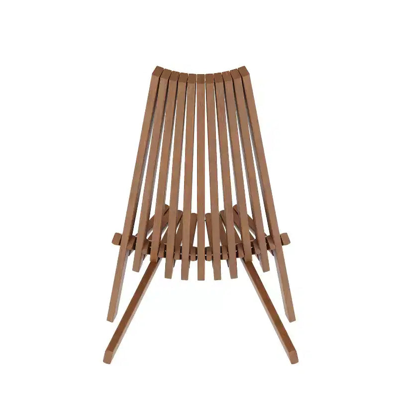 Chaise longue pliante d'intérieur/extérieur à profil bas en bois d'acacia massif Merrick Lane pour jardin, patio, véranda, porche