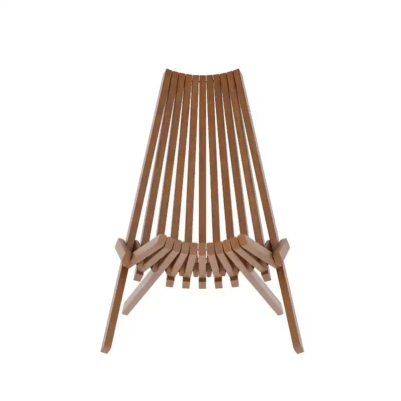 Chaise longue pliante d'intérieur/extérieur à profil bas en bois d'acacia massif Merrick Lane pour jardin, patio, véranda, porche