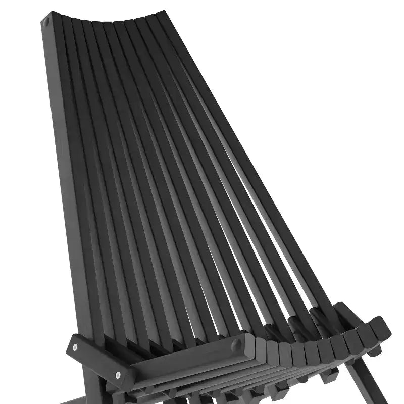 Chaise longue pliante d'intérieur/extérieur à profil bas en bois d'acacia massif Merrick Lane pour jardin, patio, véranda, porche