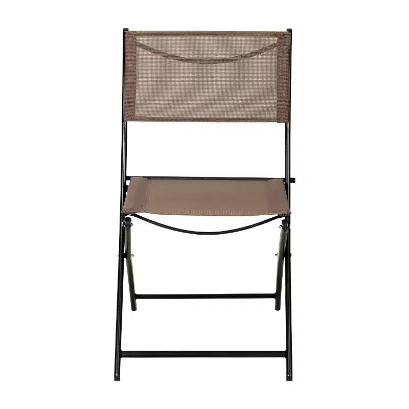 Lot de 4 chaises pliantes polyvalentes Merrick Lane Flex Comfort, pour l'intérieur et l'extérieur, avec structure en métal