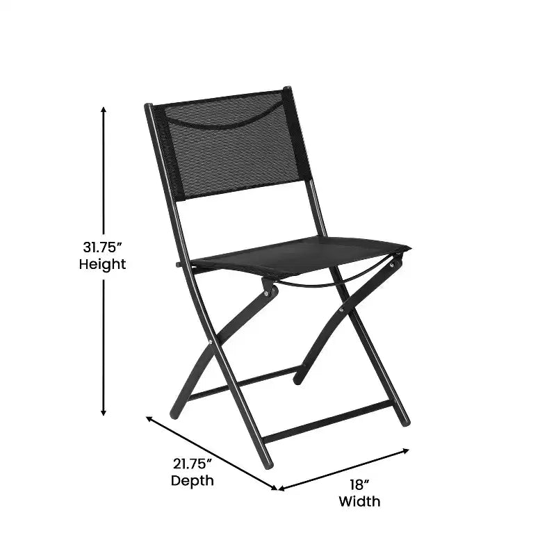 Lot de 4 chaises pliantes polyvalentes Merrick Lane Flex Comfort, pour l'intérieur et l'extérieur, avec structure en métal