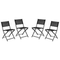 Lot de 4 chaises pliantes polyvalentes Merrick Lane Flex Comfort, pour l'intérieur et l'extérieur, avec structure en métal