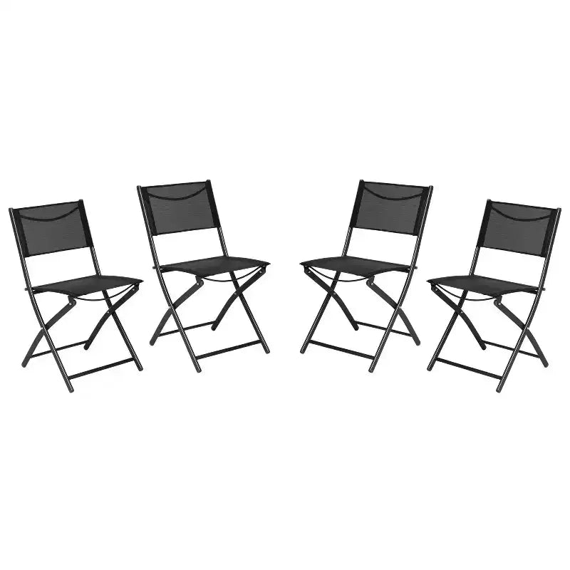 Lot de 4 chaises pliantes polyvalentes Merrick Lane Flex Comfort, pour l'intérieur et l'extérieur, avec structure en métal