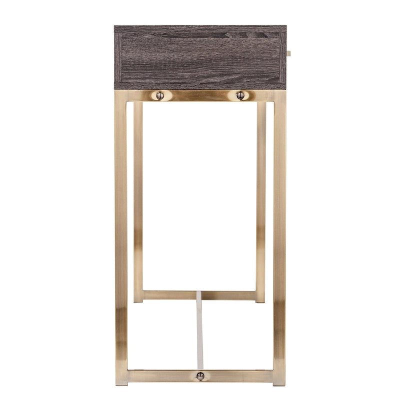 SEI Furniture Akela Table console transitionnelle en bois avec rangement