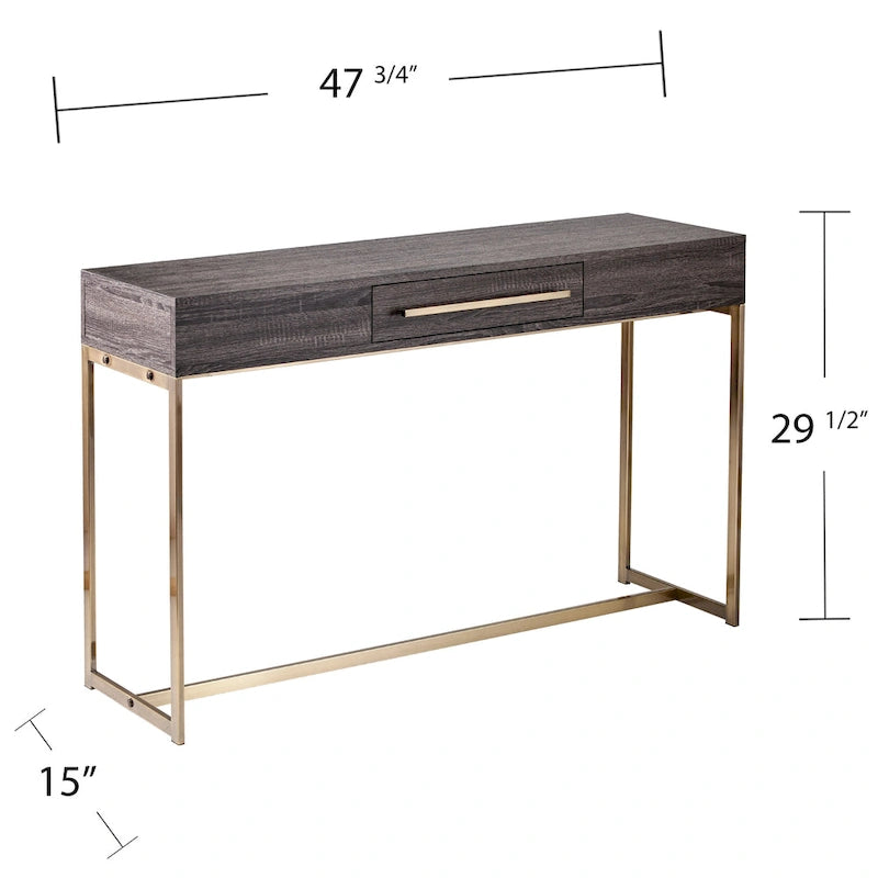 SEI Furniture Akela Table console transitionnelle en bois avec rangement