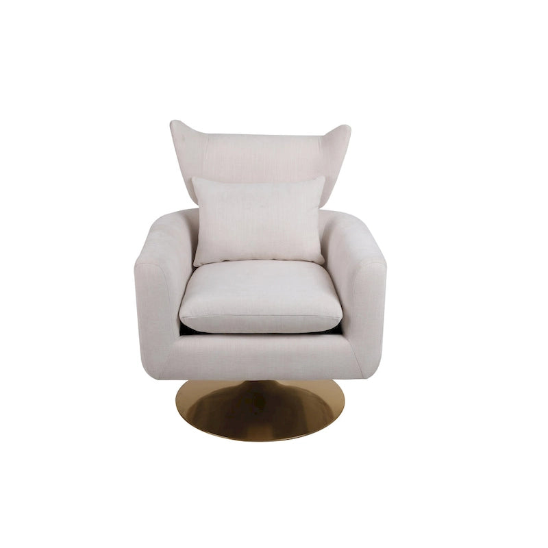 Fauteuil d'appoint pivotant à 360 degrés classique du milieu du siècle - 29,20 x 29,90 x 36,60