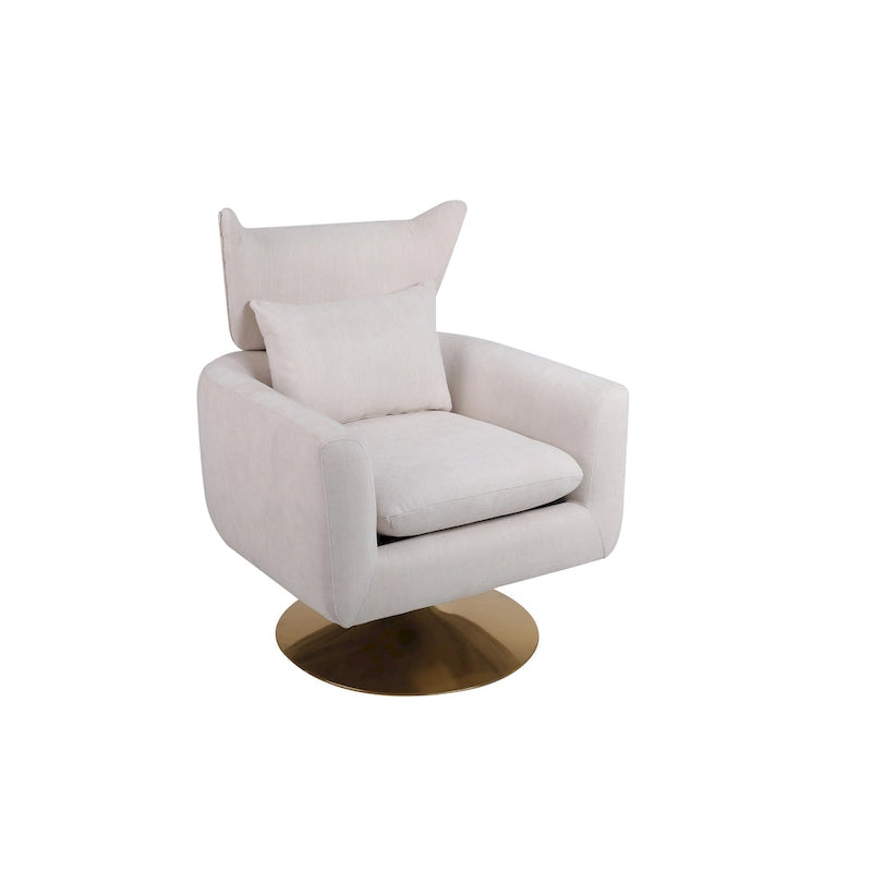 Fauteuil d'appoint pivotant à 360 degrés classique du milieu du siècle - 29,20 x 29,90 x 36,60