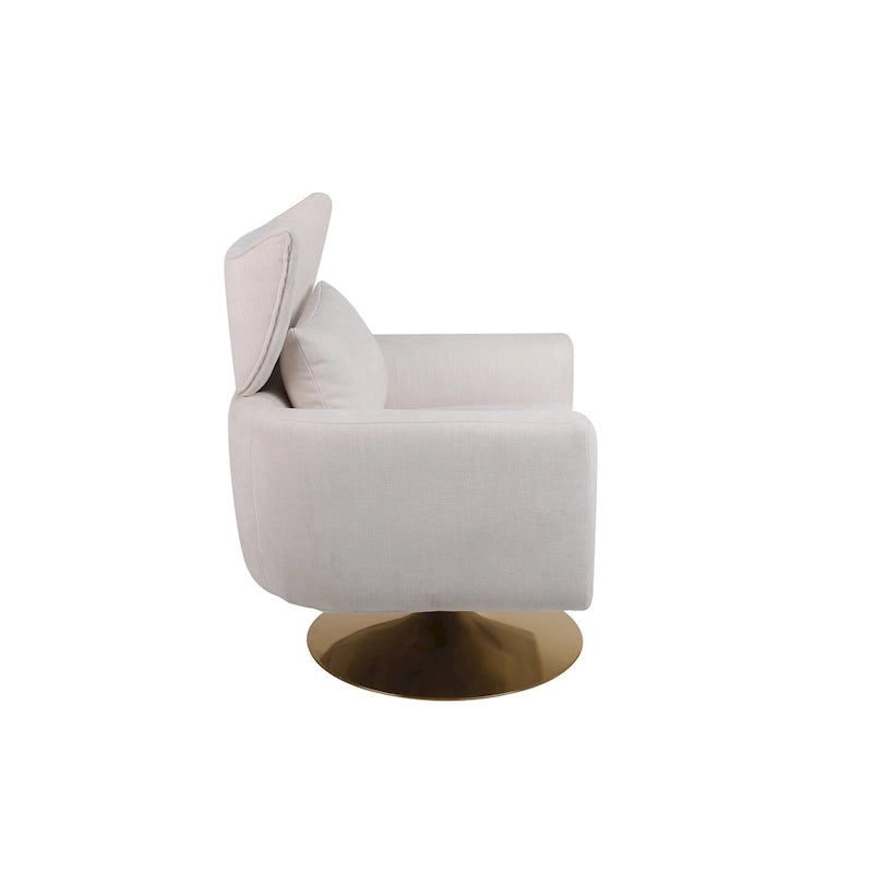 Fauteuil d'appoint pivotant à 360 degrés classique du milieu du siècle - 29,20 x 29,90 x 36,60