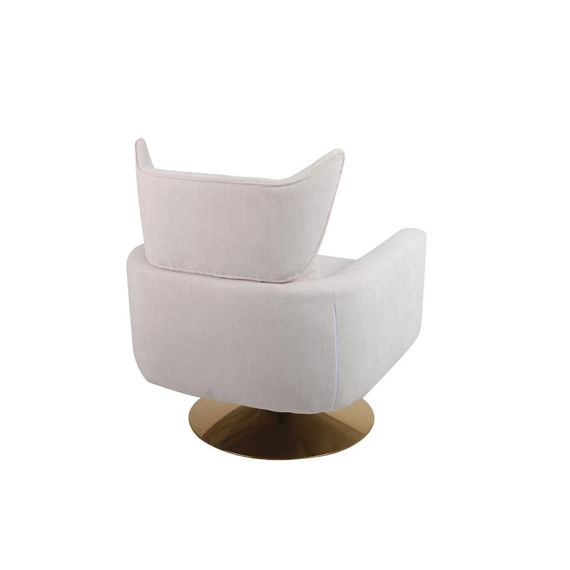 Fauteuil d'appoint pivotant à 360 degrés classique du milieu du siècle - 29,20 x 29,90 x 36,60
